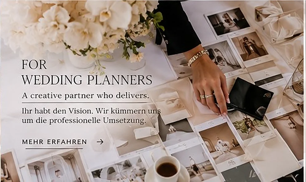 For Wedding Planners – A creative partner who delivers. Mehr erfahren